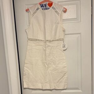 STAUD White Sleeveless Mini Dress